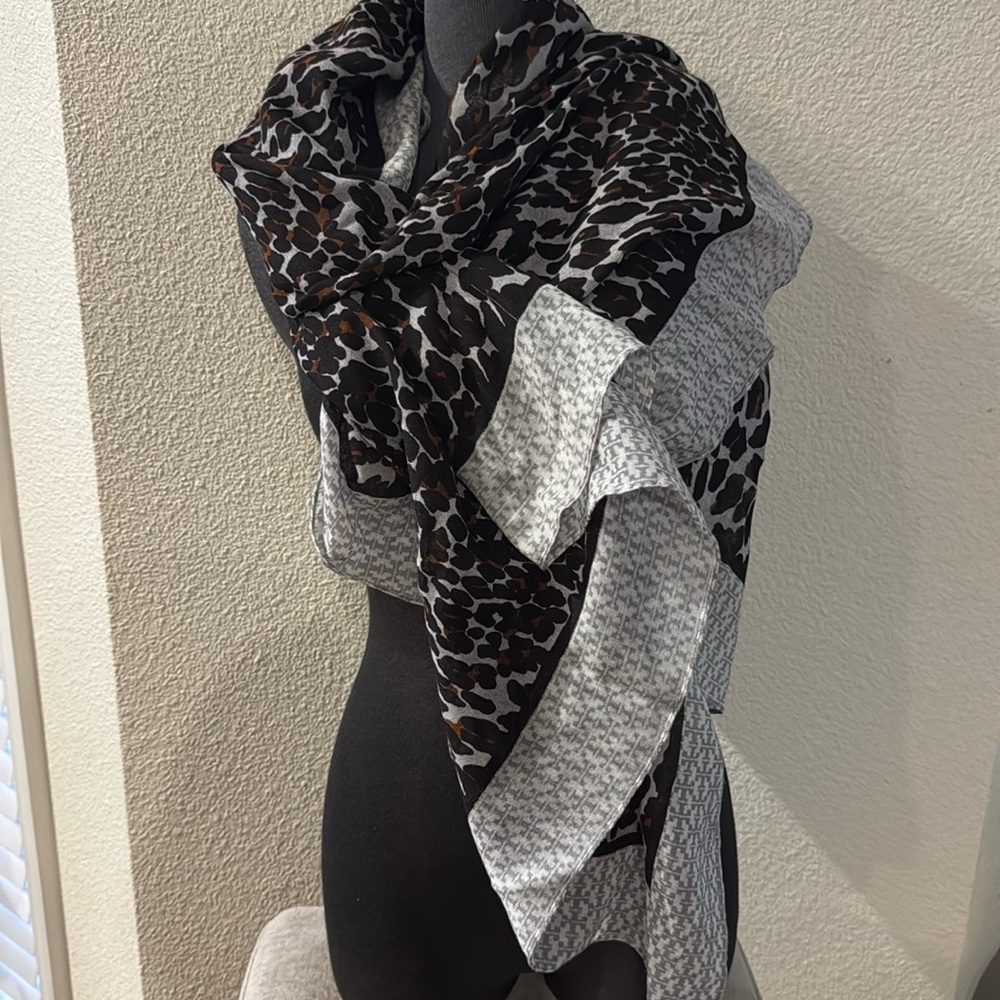 Tory Burch leopard scarf